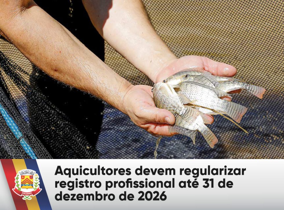 Aquicultores devem regularizar registro profissional até 31 de dezembro de 2026