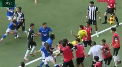 Final do Mineiro sub-20 tem pancadaria generalizada e cinco expulsões; veja